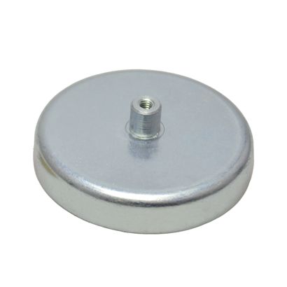 Ferrit-Topfmagnete mit Gewindebuchse 57 mm | 18,5 mm | Ferrit, Stahl