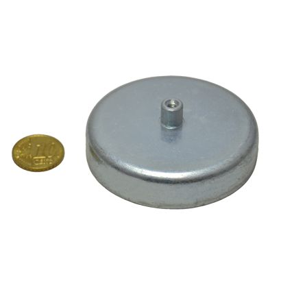 Ferrit-Topfmagnete mit Gewindebuchse 63 mm | 22 mm | Ferrit, Stahl