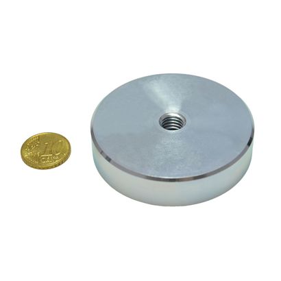 Neodym-Topfmagnete mit Innengewinde 63 mm