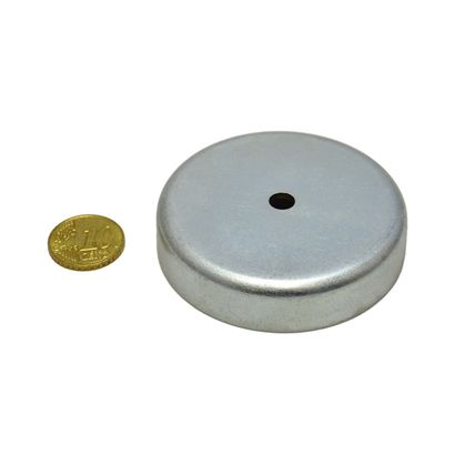 Ferrit-Topfmagnete mit Zylinderbohrung 63 mm | Ferrit, Stahl