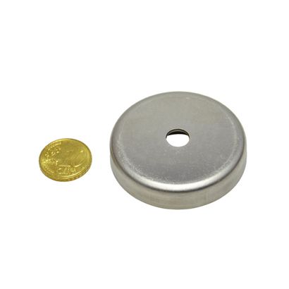 Ferrit-Topfmagnete mit Zylinderbohrung 50 mm | Ferrit, Edelstahl