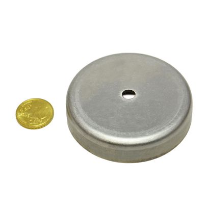 Ferrit-Topfmagnete mit Zylinderbohrung 63 mm | Ferrit, Edelstahl