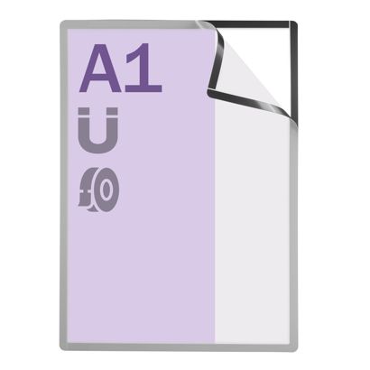 Magnetrahmen A1, selbstklebend silber