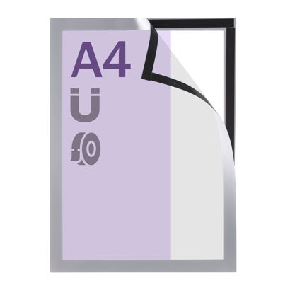 Magnetrahmen A4, selbstklebend silber  | randklebend (best price) 