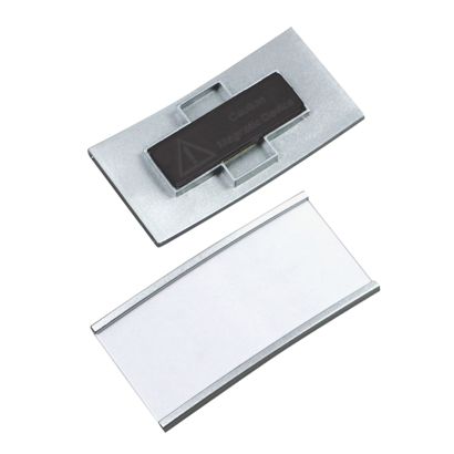 Namensschilder MEET, magnetisch silber 