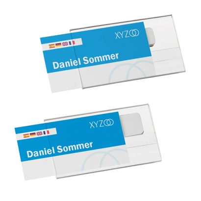 Namensschilder Acryl CLEAR, magnetisch 