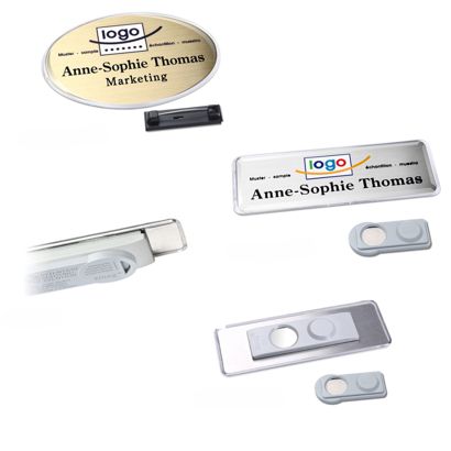Namensschilder aluline-plus® alu-print Magnet 