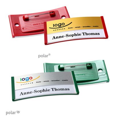 Namensschilder polar® alu-print Nadel 