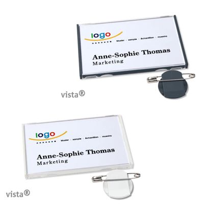Namensschild mit Klammer VISTA 
