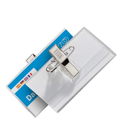 Namensschilder Urban 30 Kombiklammer transparent 60 x 30 mm  | Kombiklammer 