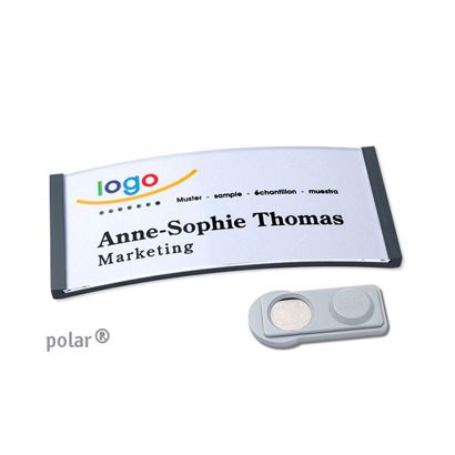 Namensschilder polar®, magnetisch smag® Magnet | anthrazit | 74 x 34 mm