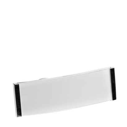 Namensschilder polar®, magnetisch smag® Magnet | chrom | 64 x 22 mm
