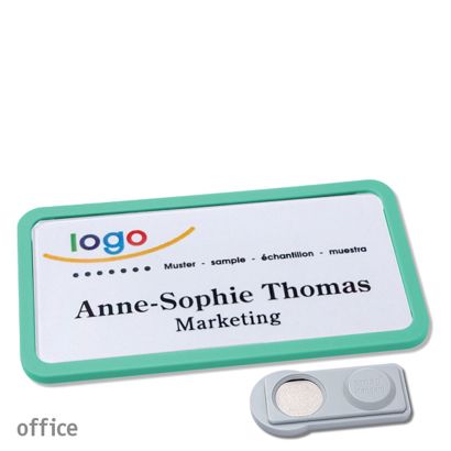 Namensschilder OFFICE, magnetisch smag® Magnet | pastellgrün | 75 x 37 mm