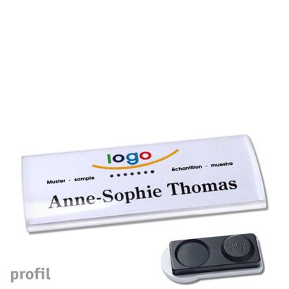 Namensschilder PROFIL, magnetisch smag® Magnet, extra stark | 75 x 27 mm