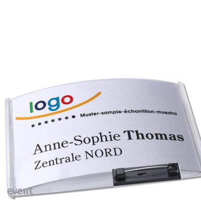 Namensschild mit Nadel event 85 x 54 mm