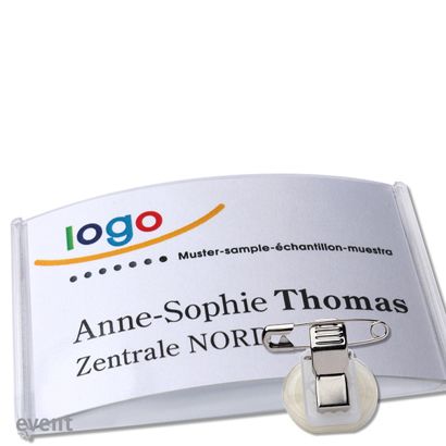 Namensschild mit Klammer, EVENT 85 x 54 mm