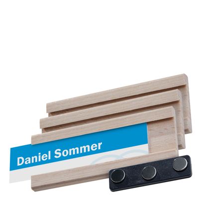 Namensschilder Forest, magnetisch, Holz 75 x 30 mm 