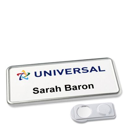 Namensschild Icon® mit Magnet edelstahl  |  smag® Magnet 
