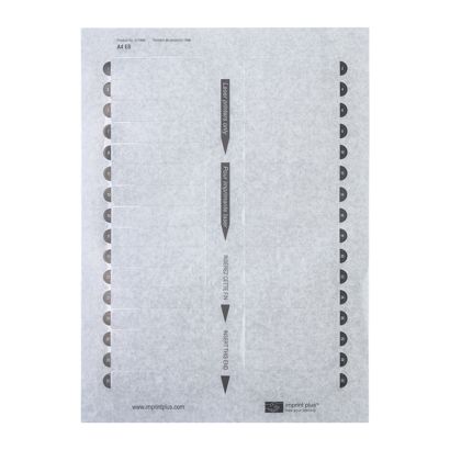 Druckbogen, blanko Aluline-plus 16, 68 x 15,75 mm