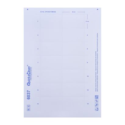 Druckbogen, blanko Vista®/ Profil 40c, 60 x 37 mm