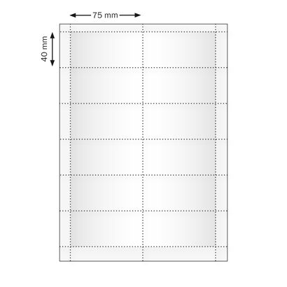 Druckbogen, blanko Urban 40, 75 x 40 mm