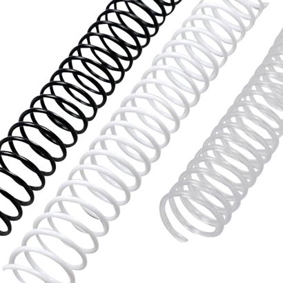 Spiralbinderücken, Plastikspiralen, DIN A4, 4:1 Teilung 
