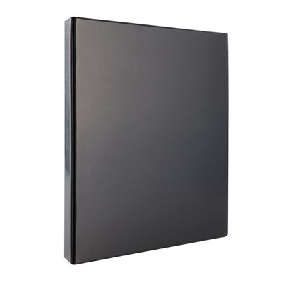 Präsentationsringbuch A4 schwarz | 25 mm | PVC | 2-D-Ring-Mechanik