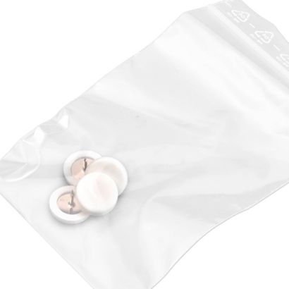 Plakatpieker, 15 mm weiß  | zu 4 Stück im Druckverschlussbeutel 