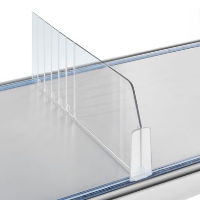Fachteiler "Flexible" mit Mittelanschlag, transparent 120 mm