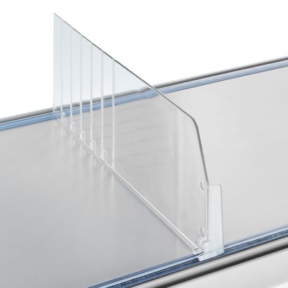 Fachteiler "Flexible" mit Linksanschlag, transparent 120 mm