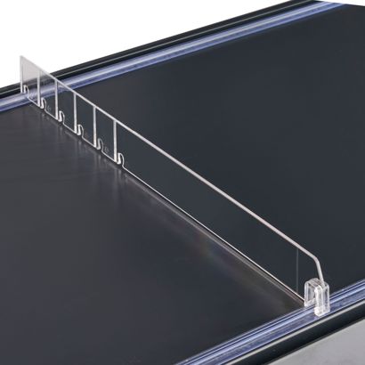 Fachteiler "Flexible" ohne Warenstopper, transparent 30 mm | 485 mm