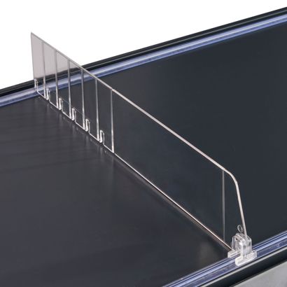 Fachteiler "Flexible" ohne Warenstopper, transparent 60 mm | 335 mm