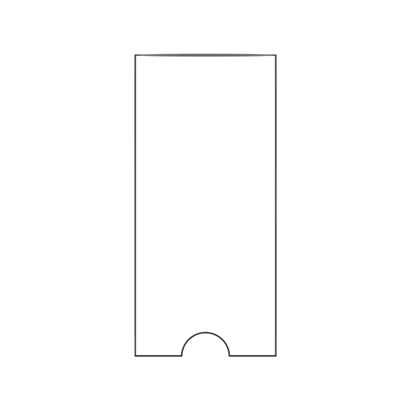 Selbstklebende Beschriftungsfenster, Schmalseite offen 35 x 75 mm