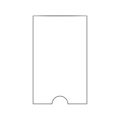 Selbstklebende Beschriftungsfenster, Schmalseite offen 46 x 75 mm