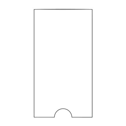 Selbstklebende Beschriftungsfenster, Schmalseite offen 55 x 102 mm