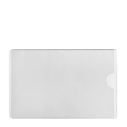 Visitenkartentaschen, selbstklebend, PP-Folie 60 x 95 mm  | Daumenaussparung an der offenen Schmalseite 