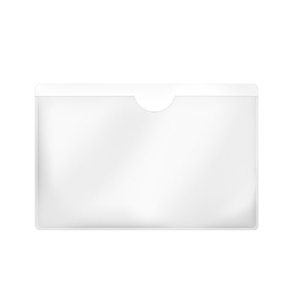Visitenkartentaschen, selbstklebend, PP-Folie 95 x 60 mm  | Daumenaussparung an der offenen Breitseite 