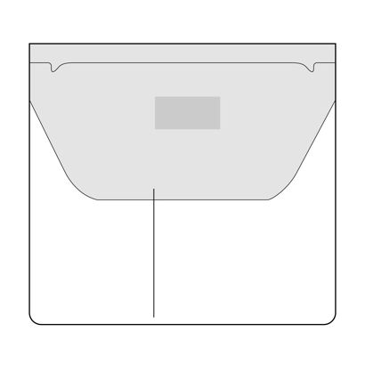 Rechtecktaschen, 109 x 100 mm mit Klappe, 2 Fächer, mit Füllhöhe 
