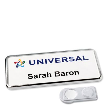 Namensschild Icon® "Quick Print" chrom  | smag® Magnet 