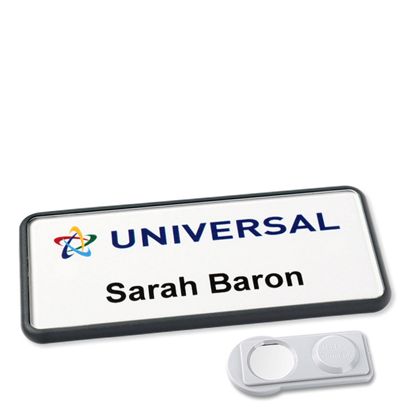 Namensschild Icon® "Quick Print" anthrazit  | smag® Magnet 
