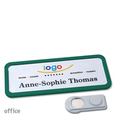 Namensschilder office quick-print Magnet smag® Magnet | grün | 75 x 27 mm