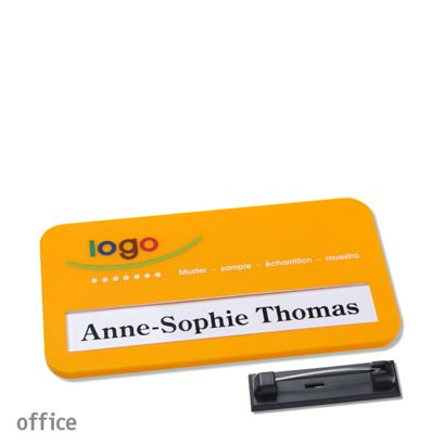 Namensschilder office color-print Nadel gelb