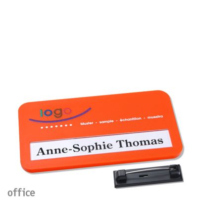 Namensschilder office color-print Nadel orange