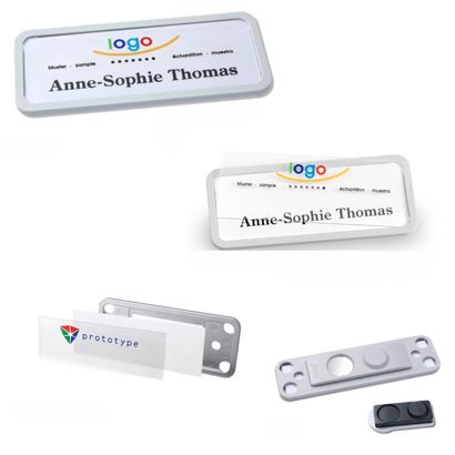Namensschilder office quick-print Magnet smag® Magnet | weiß | 75 x 37 mm