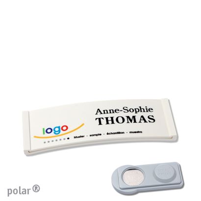 Namensschilder polar® color-complete magnet smag® Magnet | weiß | 64 x 22 mm