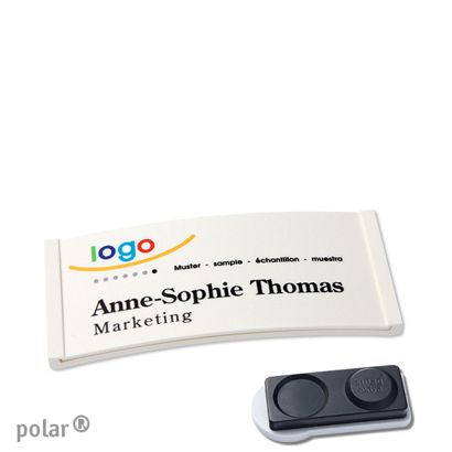 Namensschilder polar® color-complete magnet smag® Magnet, extra stark | weiß | 65 x 30 mm