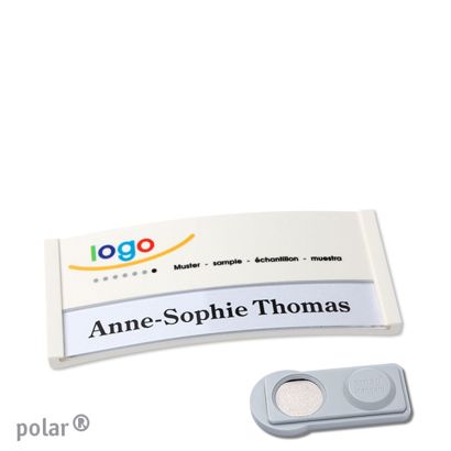 Namensschilder polar® color-print Magnet smag® Magnet | weiß | 65 x 30 mm