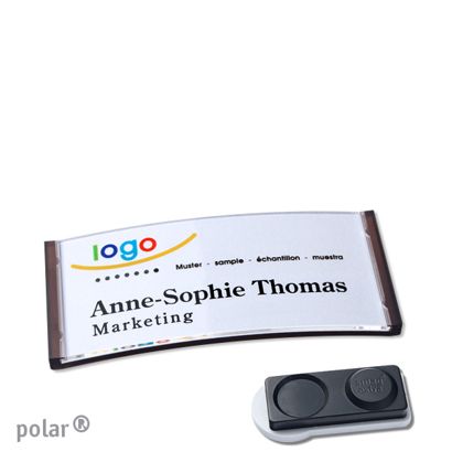 Namensschilder polar® quick-print Magnet smag® Magnet, extra stark | transluzent, anthrazit | 65 x 30 mm