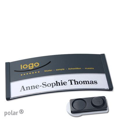 Namensschilder polar® color-print Magnet smag® Magnet, extra stark | anthrazit | 74 x 34 mm