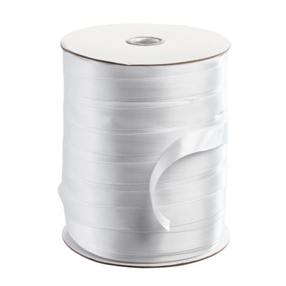 Satinband, Rolle mit 300 m 10 mm | weiß